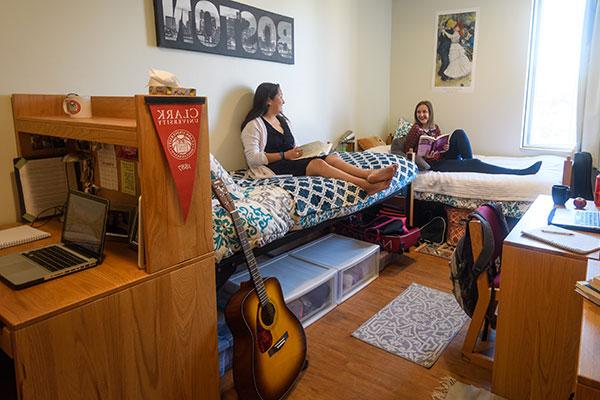 Students in dorm room